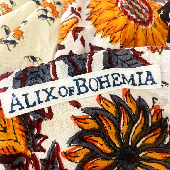 Alix Of Bohemia Sophia Boho Patchwork 70's Hippie Mini Dress Size Small - Picture 12 of 13